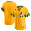 Oakland Athletics Blank Gold Cooperstown Throwback Jersey - All Stitched