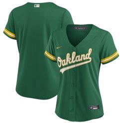 Alternative view of Oakland Athletics Blank Green Alternate Jersey - All Stitched