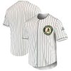 Oakland Athletics Blank White Pinstripe Jersey - All Stitched