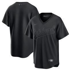 Oakland Athletics Blank Triple Black Jersey - All Stitched