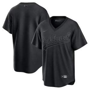 Oakland Athletics Blank Triple Black Jersey - All Stitched