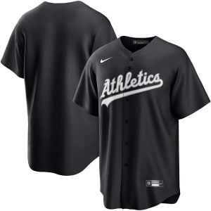 Oakland Athletics Blank Black White Fashion Jersey - All Stitched