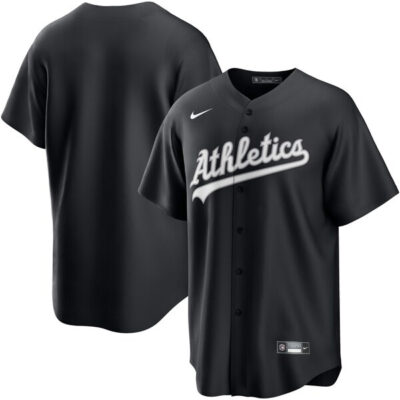 Oakland Athletics Blank Black White Fashion Jersey - All Stitched