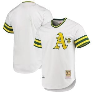 Oakland Athletics Blank 1972 White Cooperstown Throwback Jersey - All Stitched