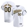 Custom Oakland Athletics White Home Limited Jersey - All Stitched