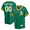 Custom Oakland Athletics Green Cooperstown Throwback Jersey - All Stitched