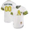 Custom Oakland Athletics 1972 White Cooperstown Throwback Jersey - All Stitched
