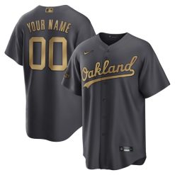 Custom Oakland Athletics Grey 2022 MLB All Star Jersey - All Stitched