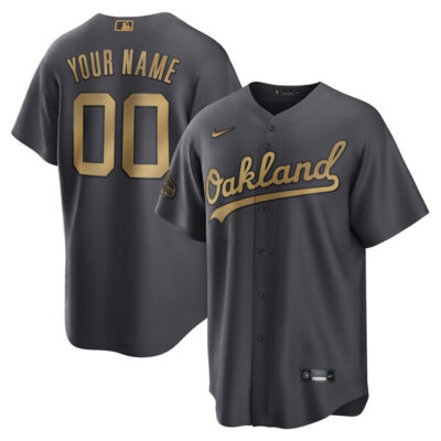 Custom Oakland Athletics Grey 2022 MLB All Star Jersey - All Stitched