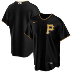 Pittsburgh Pirates Blank Black Alternate Jersey - All Stitched