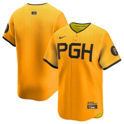 Pittsburgh Pirates Blank Gold City Connect Limited Jersey - All Stitched