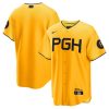 Pittsburgh Pirates Blank Gold City Connect Jersey - All Stitched