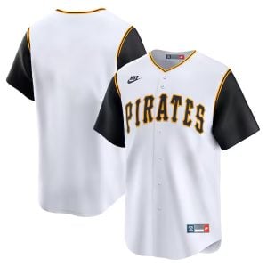 Pittsburgh Pirates Blank White Cooperstown Throwback Jersey - All Stitched