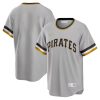 Pittsburgh Pirates Blank Grey Cooperstown Throwback Jersey - All Stitched