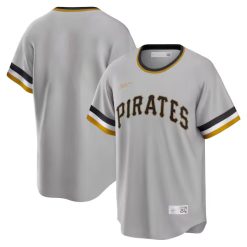 Pittsburgh Pirates Blank Grey Cooperstown Throwback Jersey - All Stitched