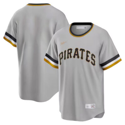 Pittsburgh Pirates Blank Grey Cooperstown Throwback Jersey - All Stitched