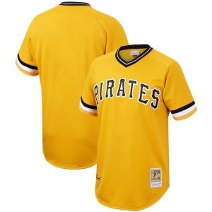 Pittsburgh Pirates Blank Gold Cooperstown Throwback Jersey - All Stitched