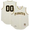 Custom Pittsburgh Pirates Cream Sleeveless Jersey - All Stitched
