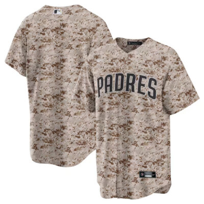 San Diego Padres Blank USMC Camo Jersey - All Stitched