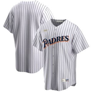San Diego Padres Blank Pinstripe 1998 Cooperstown Throwback Jersey - All Stitched