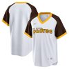 San Diego Padres Blank White Cooperstown Throwback Jersey - All Stitched