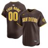 Custom San Diego Padres Brown Road Limited Jersey - All Stitched