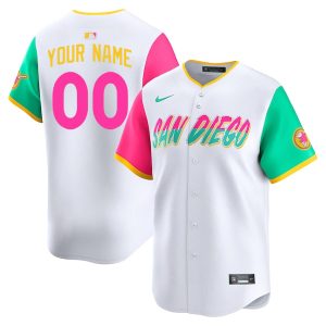 Custom San Diego Padres White City Connect Limited Jersey - All Stitched