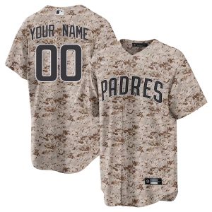 Custom San Diego Padres USMC Camo Jersey - All Stitched