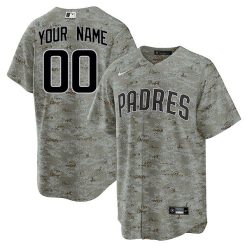 Custom San Diego Padres USMC Camouflage Jersey - All Stitched