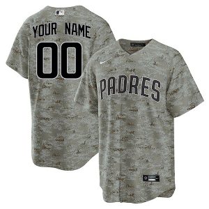 Custom San Diego Padres USMC Camouflage Jersey - All Stitched