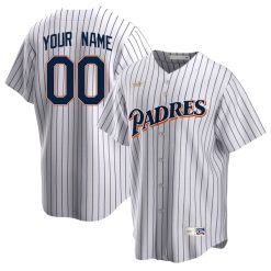 Custom San Diego Padres Pinstripe 1998 Cooperstown Throwback Jersey - All Stitched