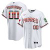 Custom San Diego Padres Serape Mexico Heritage Jersey - All Stitched