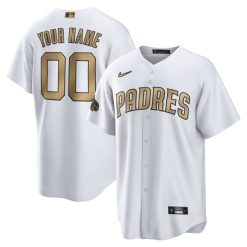 Custom San Diego Padres White All Star Jersey - All Stitched