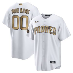 Custom San Diego Padres White All Star Jersey - All Stitched