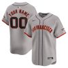 Custom San Francisco Giants Grey Road Limited Jersey - All Stitched