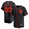 Custom San Francisco Giants Black Alternate Limited Jersey - All Stitched