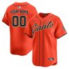 Custom San Francisco Giants Orange Alternate Limited Jersey - All Stitched