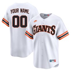 Custom San Francisco Giants White Throwback Jersey - All Stitched