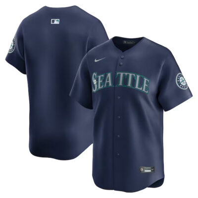 Seattle Mariners Blank Navy Road Limited Jersey - All Stitched