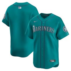 Seattle Mariners Blank Aqua Alternate Limited Jersey - All Stitched