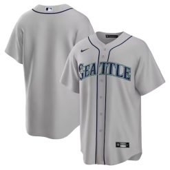 Seattle Mariners Blank Grey Alternate Jersey - All Stitched