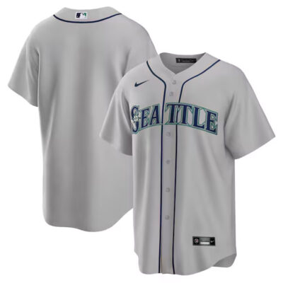 Seattle Mariners Blank Grey Alternate Jersey - All Stitched