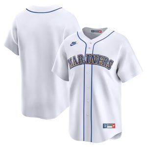 Seattle Mariners Blank White Cooperstown Throwback Limited Jersey - All Stitched