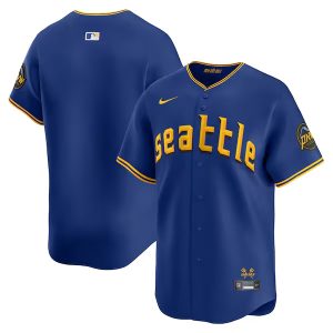 Seattle Mariners Blank Royal Blue City Connect Limited Jersey - All Stitched