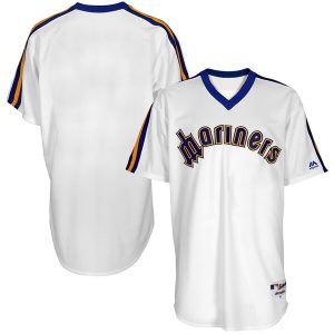 Seattle Mariners White 1984 Turn Ahead The Clock Throwback Jersey - All Stitched