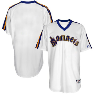 Seattle Mariners White 1984 Turn Ahead The Clock Throwback Jersey - All Stitched