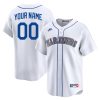 Custom Seattle Mariners White Cooperstown Throwback Limited Jersey - All Stitched