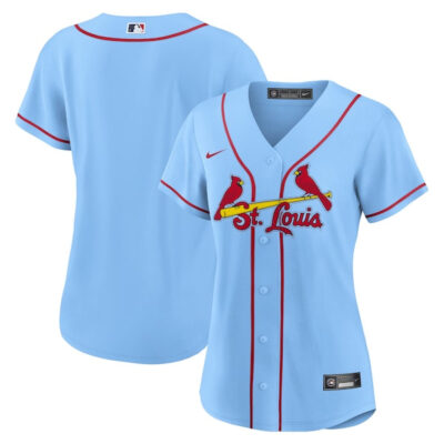 Alternative view of St. Louis Cardinals Blank Light Blue Alternate Limited Jersey - All Stitched