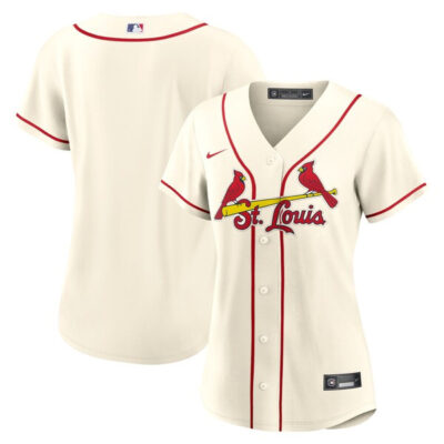 Alternative view of St. Louis Cardinals Blank Cream Alternate Limited Jersey - All Stitched