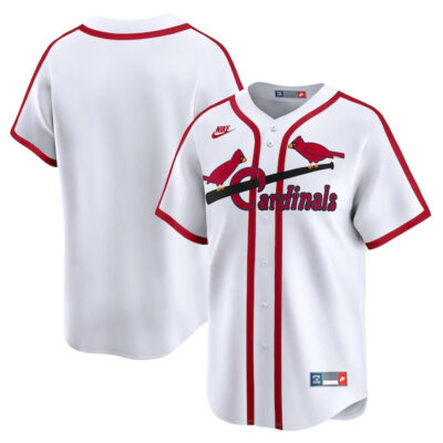 St. Louis Cardinals Blank White Cooperstown Throwback Jersey - All Stitched